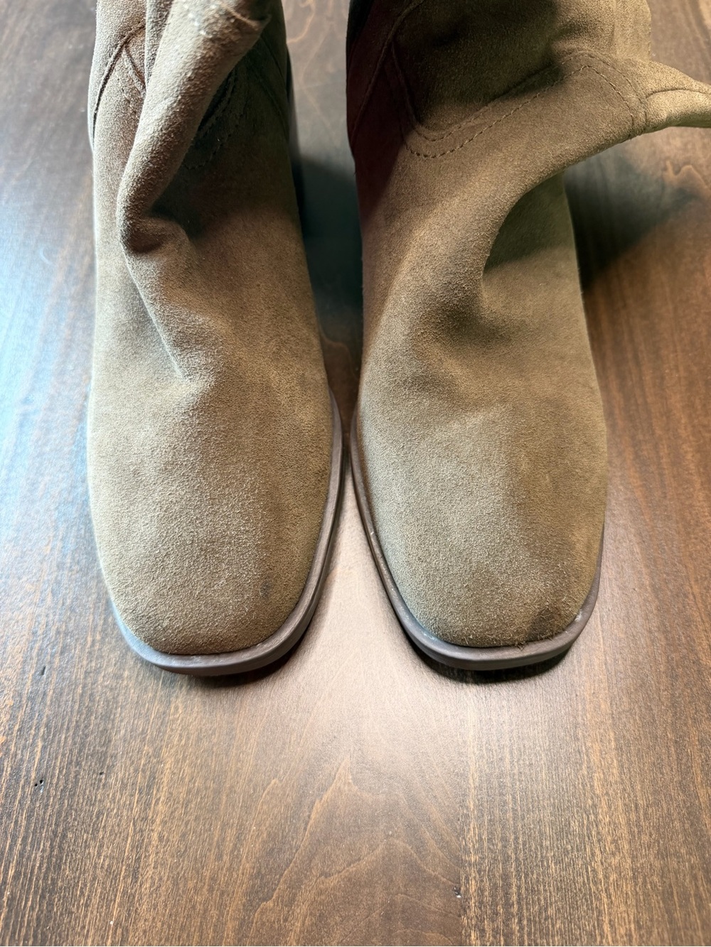 Steve Madden Suede Ankle Booties in Taupe - Picture 4 of 7